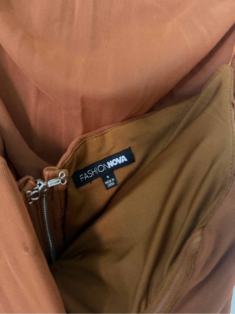 Rust Ruched Skirt Set - Picture 3 of 4